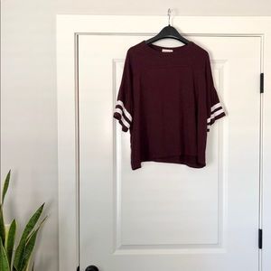 cropped jersey shirt